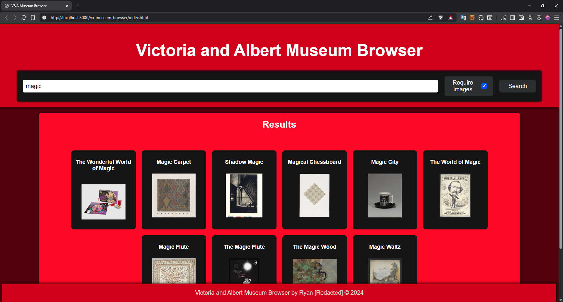 V&A Museum Browser preview